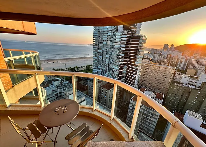 Estanconfor Santos Vista Mar Ac Garagem Arrumacao Andar Bem Alto