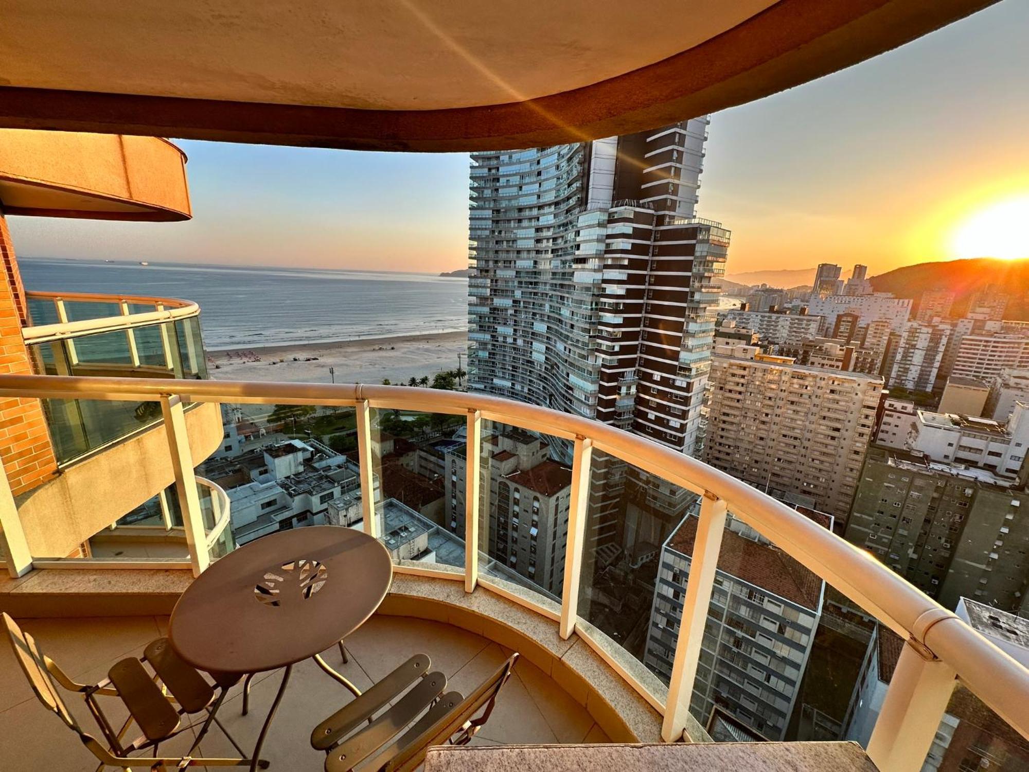 公寓 Estanconfor Vista Mar Ac Garagem Arrumacao Andar Bem Alto Santos (Sao Paulo)