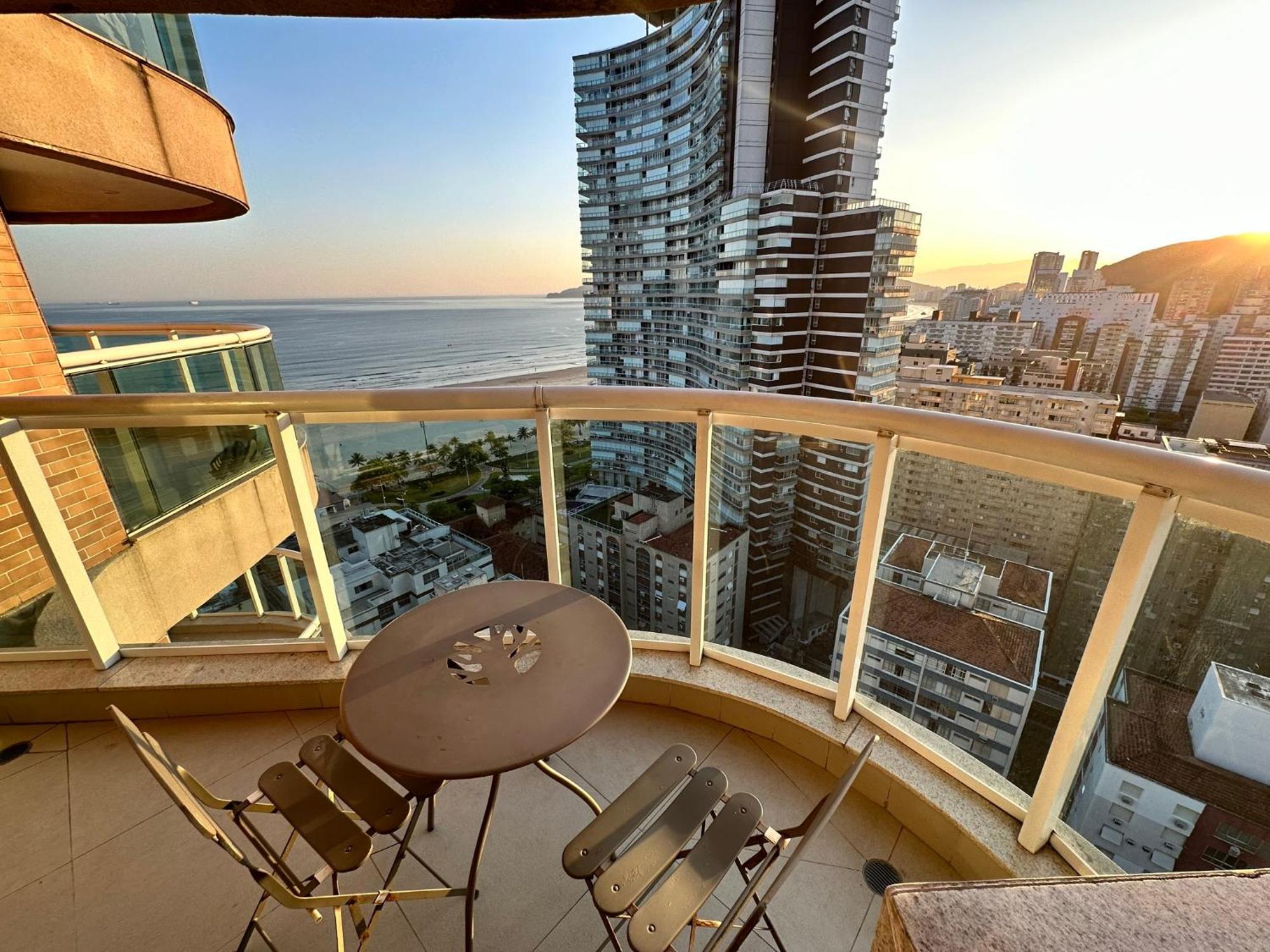 公寓 Estanconfor Vista Mar Ac Garagem Arrumacao Andar Bem Alto Santos (Sao Paulo)